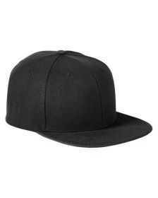Big Accessories BA539 Flat Bill Sport Cap (Color: BLACK/ BLACK, size: OS)