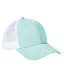 Big Accessories BA540 Sport Trucker Cap (Color: HTH SEAFOAM/ WHT, size: OS)