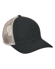 Big Accessories BA540 Sport Trucker Cap (Color: BLACK/ TAN, size: OS)