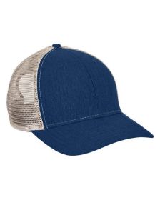Big Accessories BA540 Sport Trucker Cap (Color: NAVY/ TAN, size: OS)
