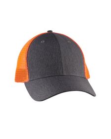 Big Accessories BA540 Sport Trucker Cap (Color: BLK/ NEON ORNGE, size: OS)