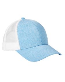 Big Accessories BA540 Sport Trucker Cap (Color: HTH LT BLU/ WHT, size: OS)