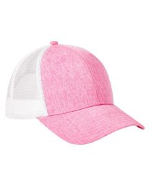 Big Accessories BA540 Sport Trucker Cap (Color: HTHR PINK/ WHT, size: OS)