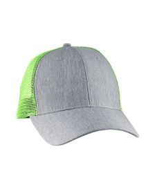 Big Accessories BA540 Sport Trucker Cap (Color: LT GRY/ NEON GRN, size: OS)
